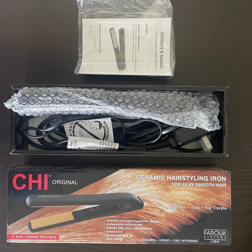 New Chi Original Ceramic Hair Straightener Flat Iron 1”
